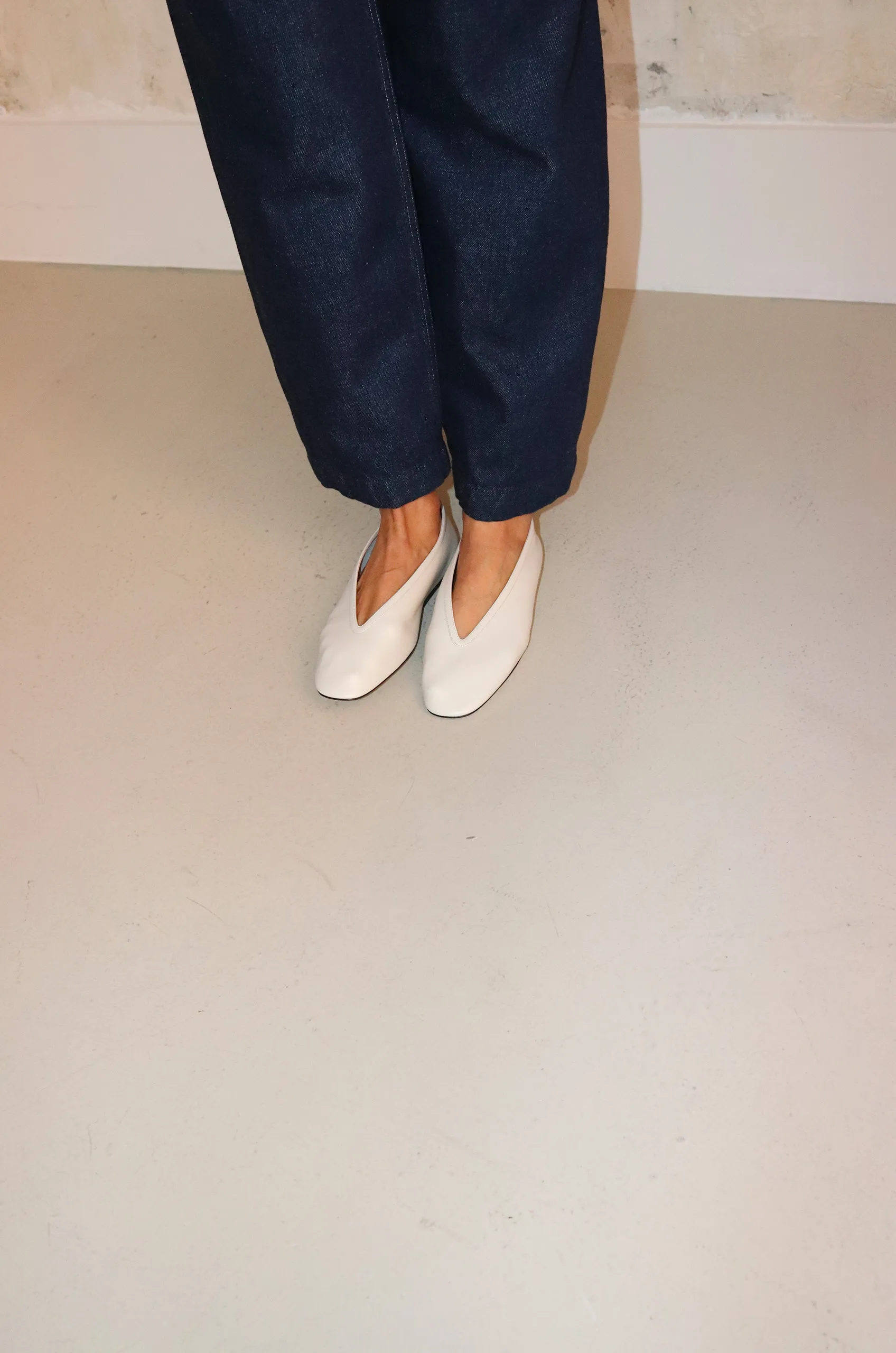 Le Monde Béryl - Luna Slipper Leather - Ecru