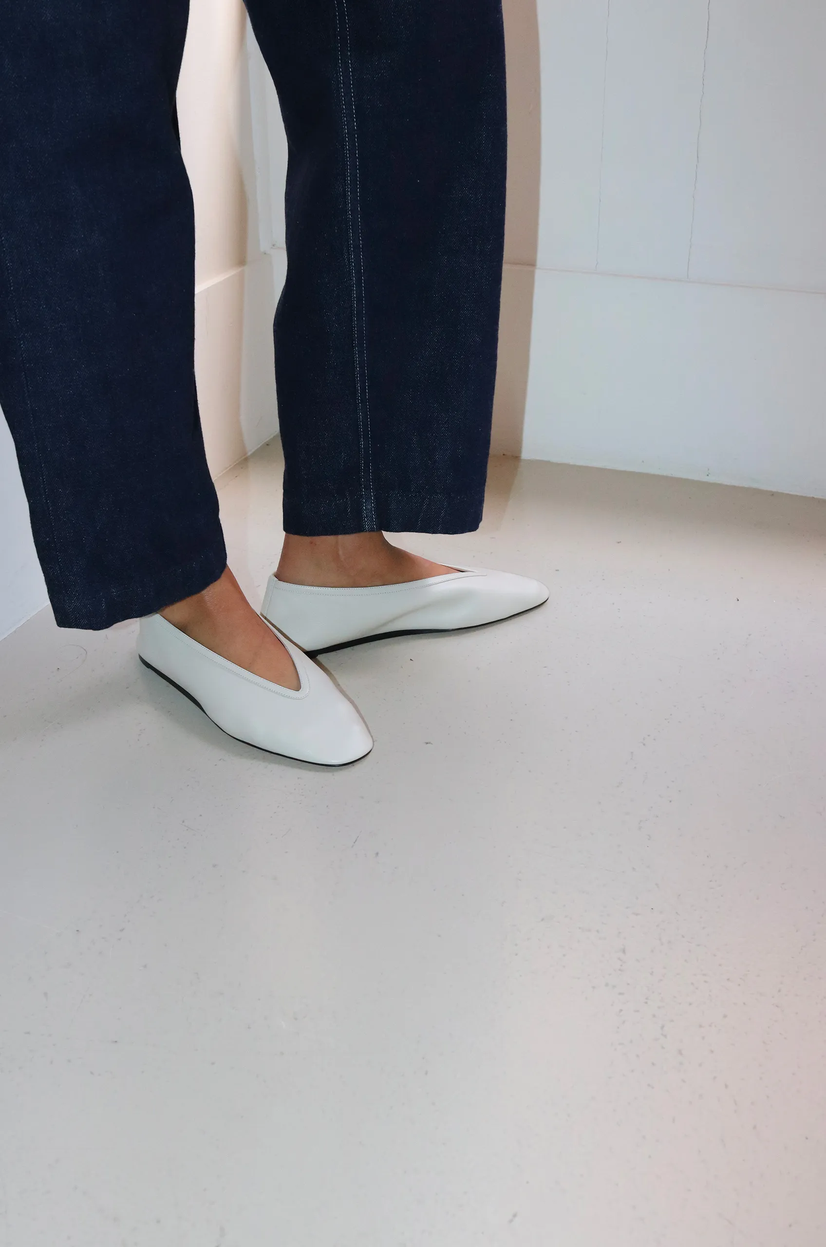 Le Monde Béryl - Luna Slipper Leather - Ecru