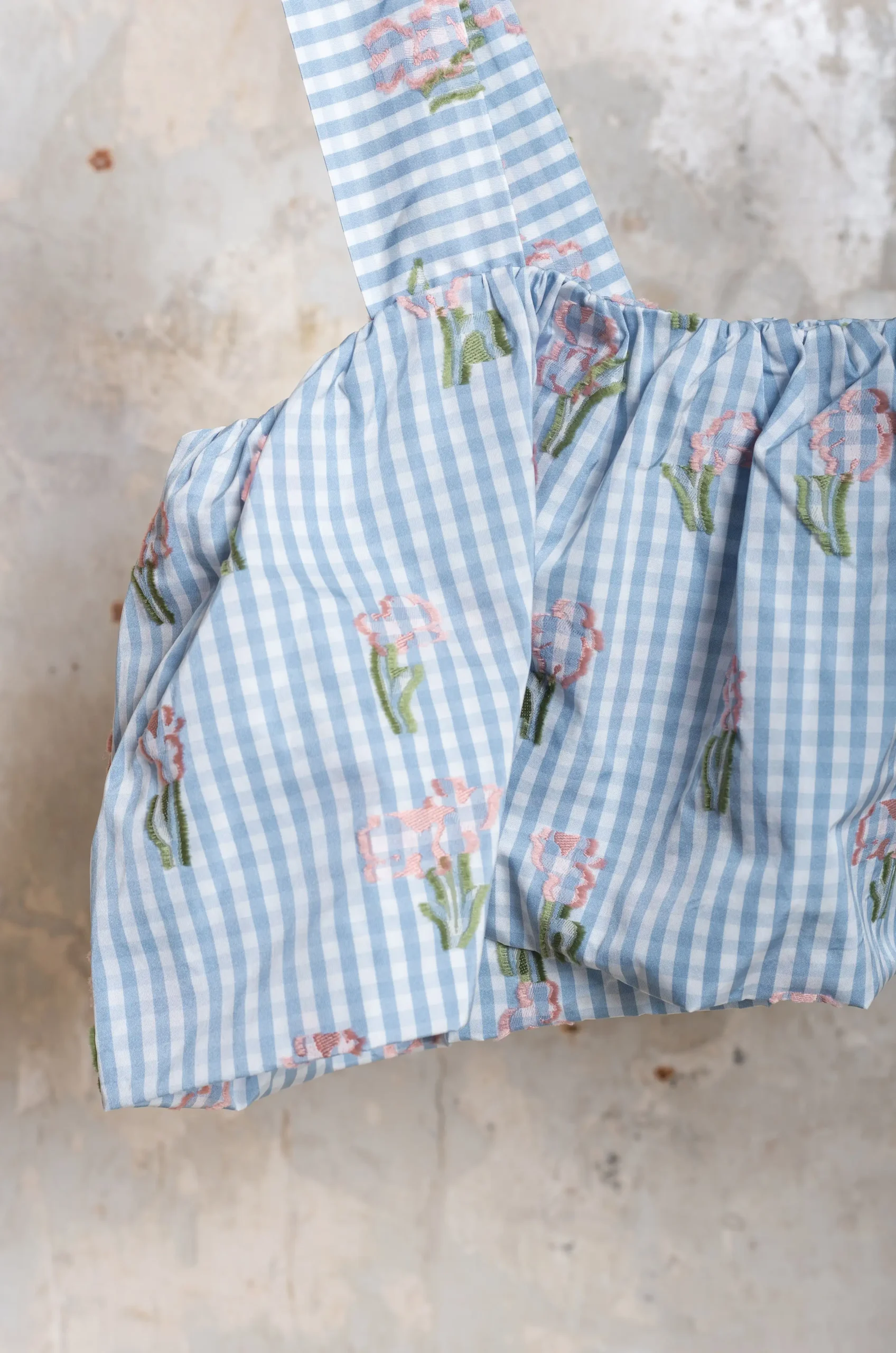 Eleph - Rommel Top C5010304 - Blue Check Flower