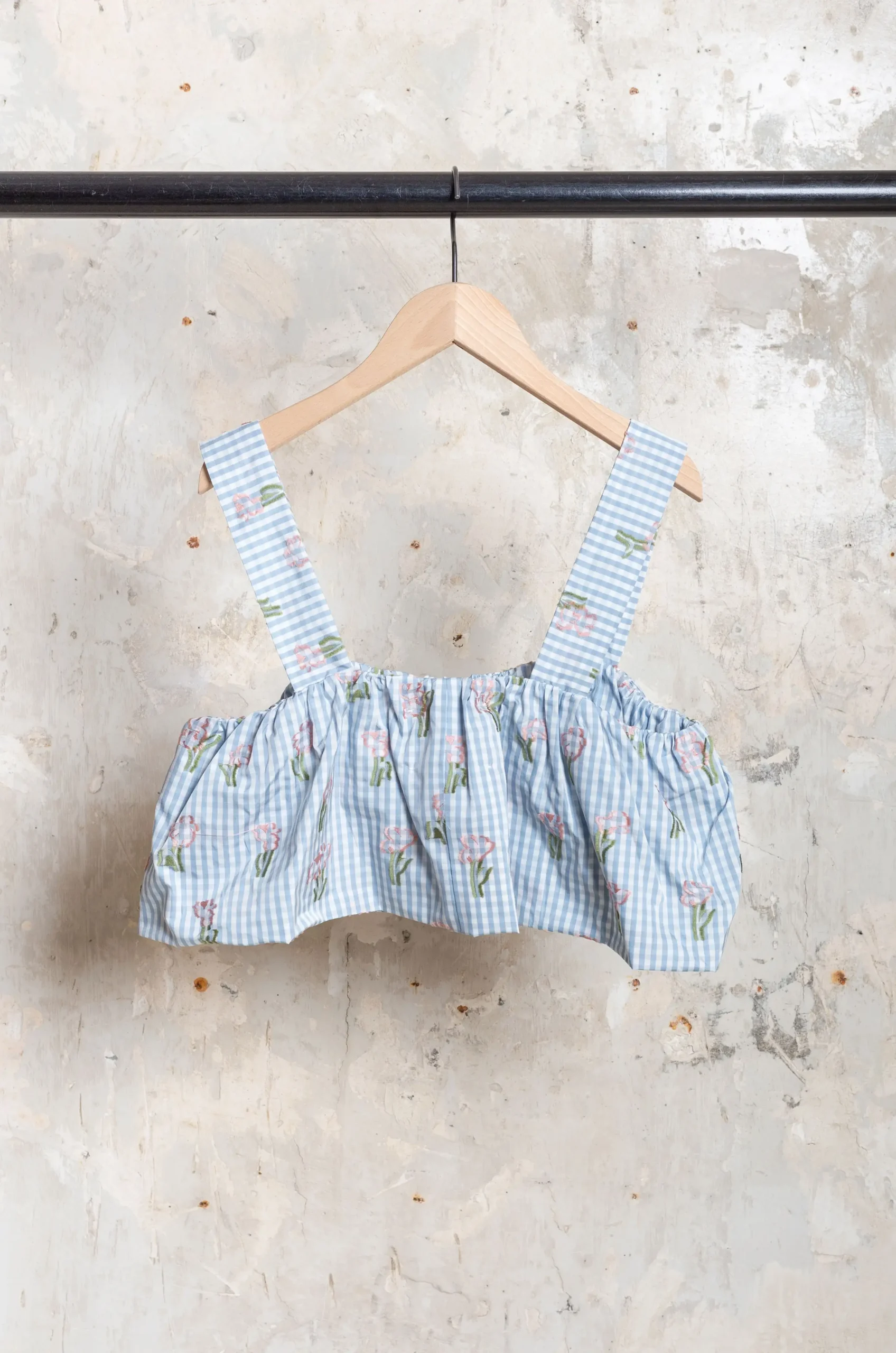 Eleph - Rommel Top C5010304 - Blue Check Flower