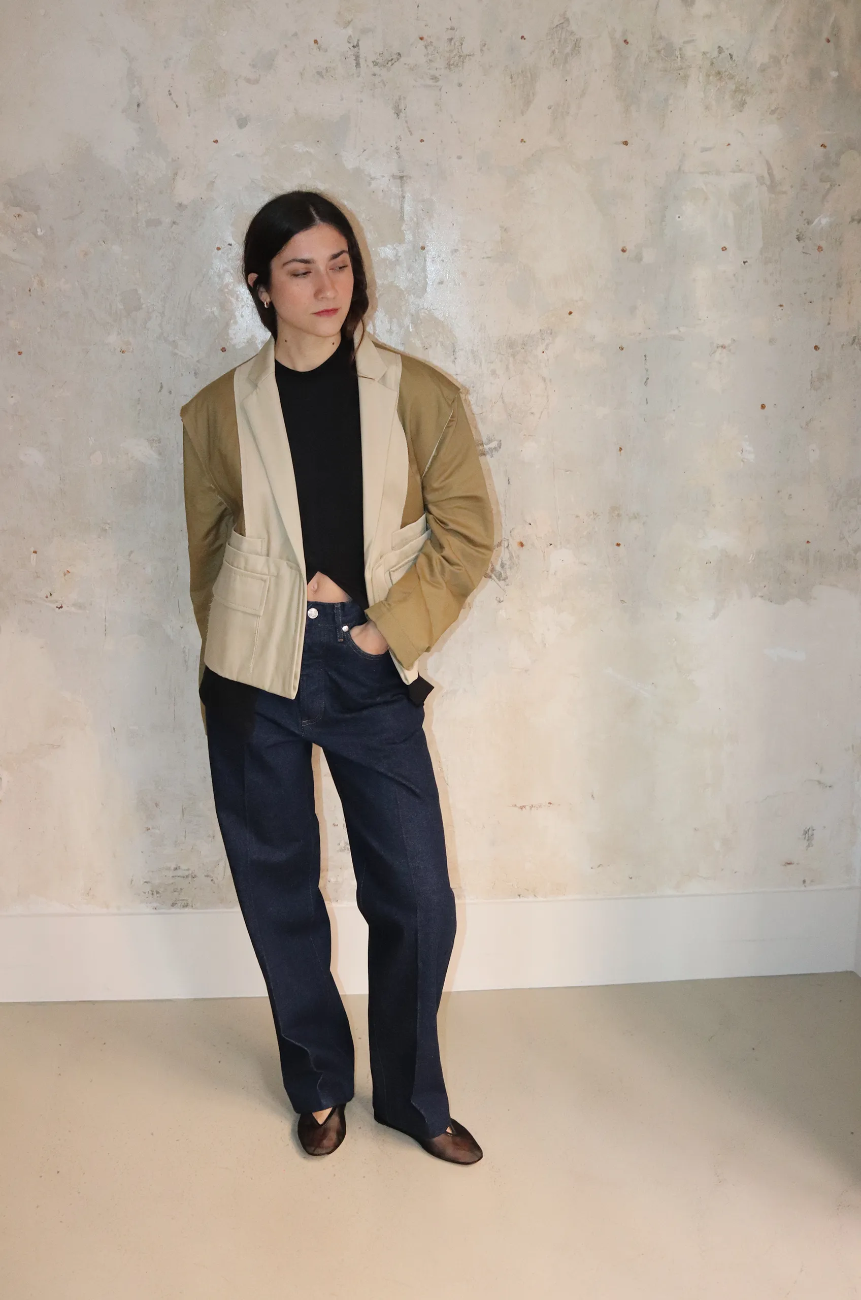 Litkovska - Deconstruction Jacket J03SS24 - Khaki/Beige