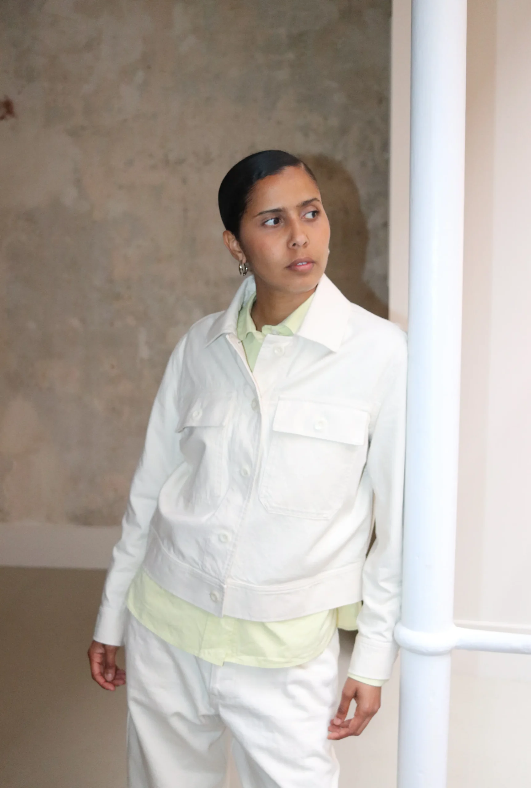 MHL - Cropped Jacket Workwear - Off White