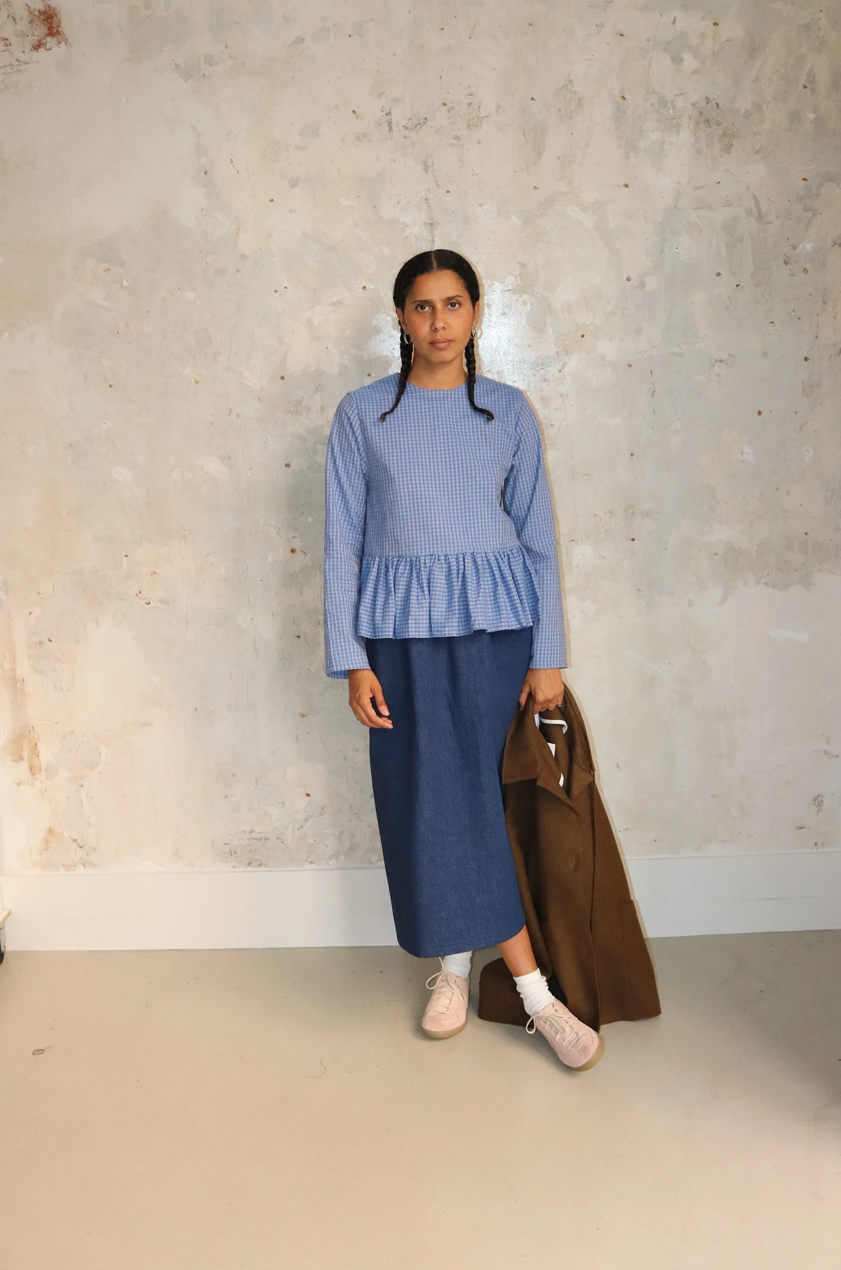 Eleph - Mumu Top L/S - Blue Check