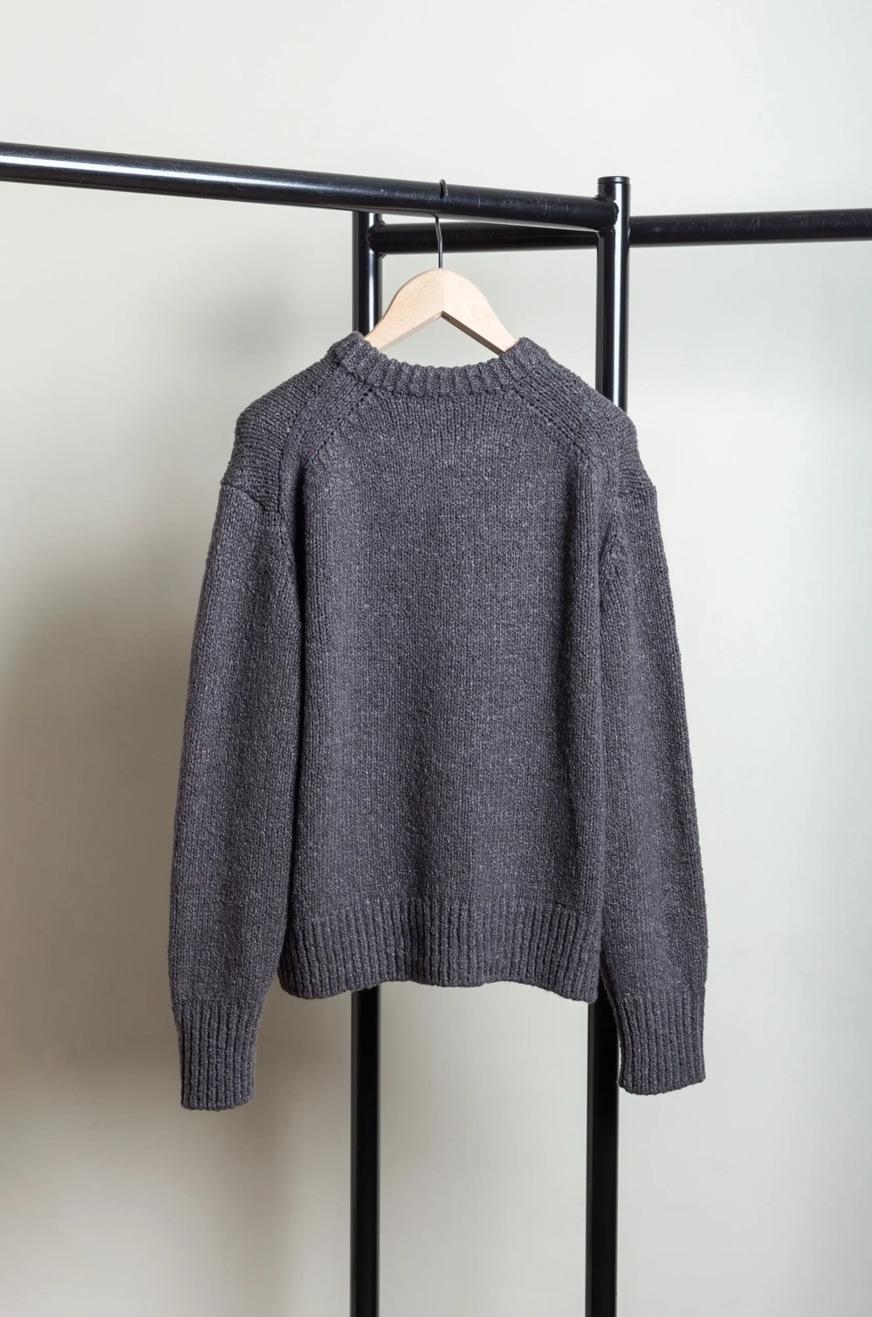 ATON - Crewneck Sweater KRAGCW0813 - Charcoal Grey