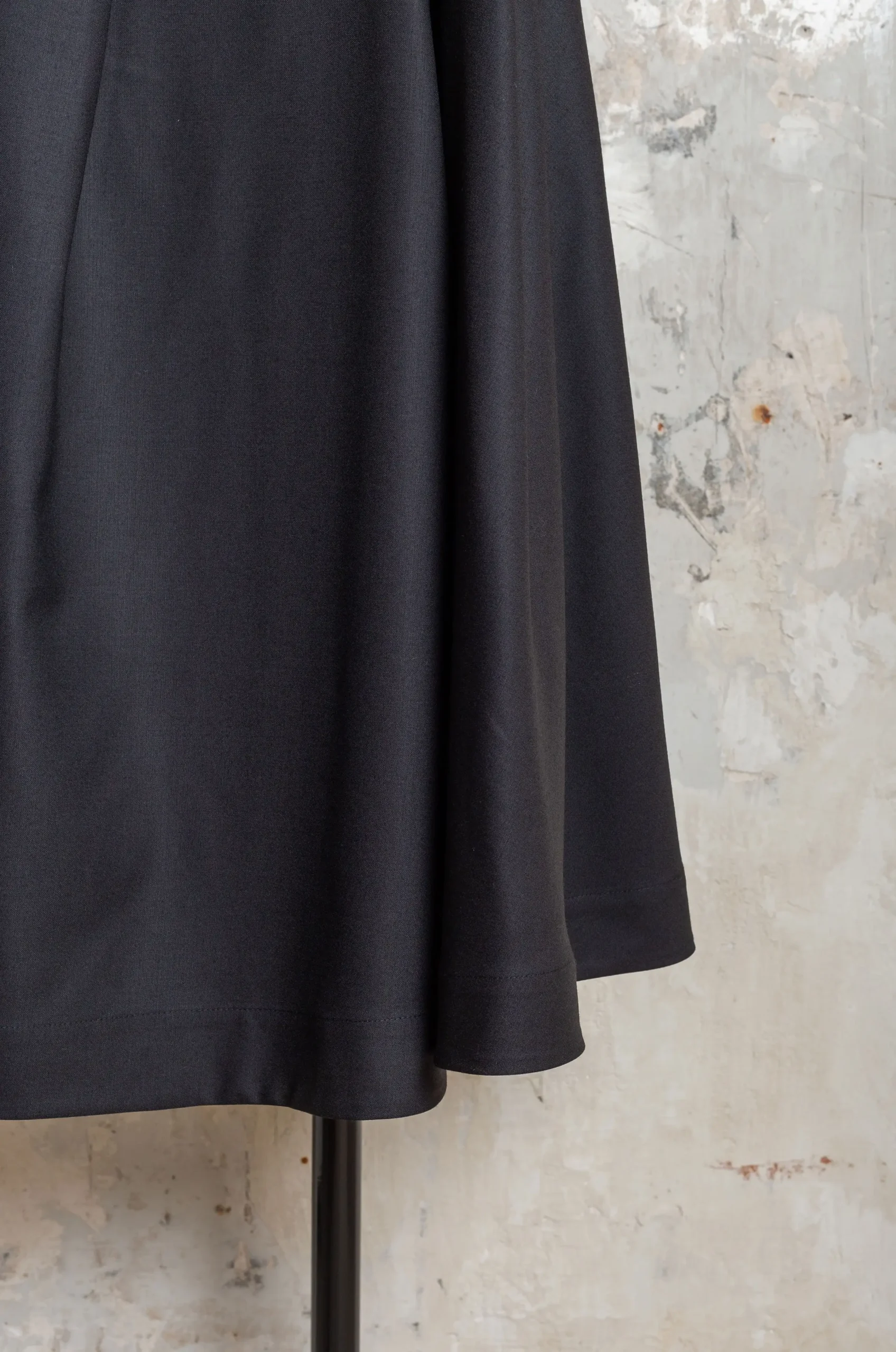 CAWLEY - British Wool Long stevie Skirt P01 - Black