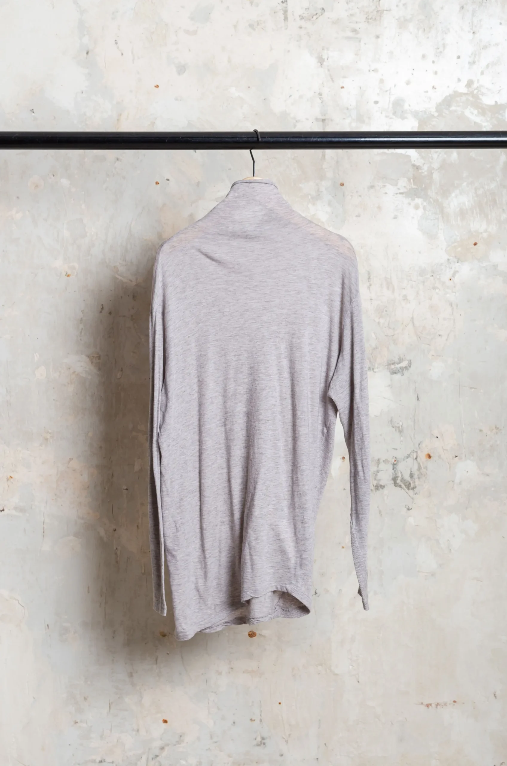 Pas De Calais - Gauze Jersey Mix Turtleneck Pullover 13-50-1041 - Top Grey