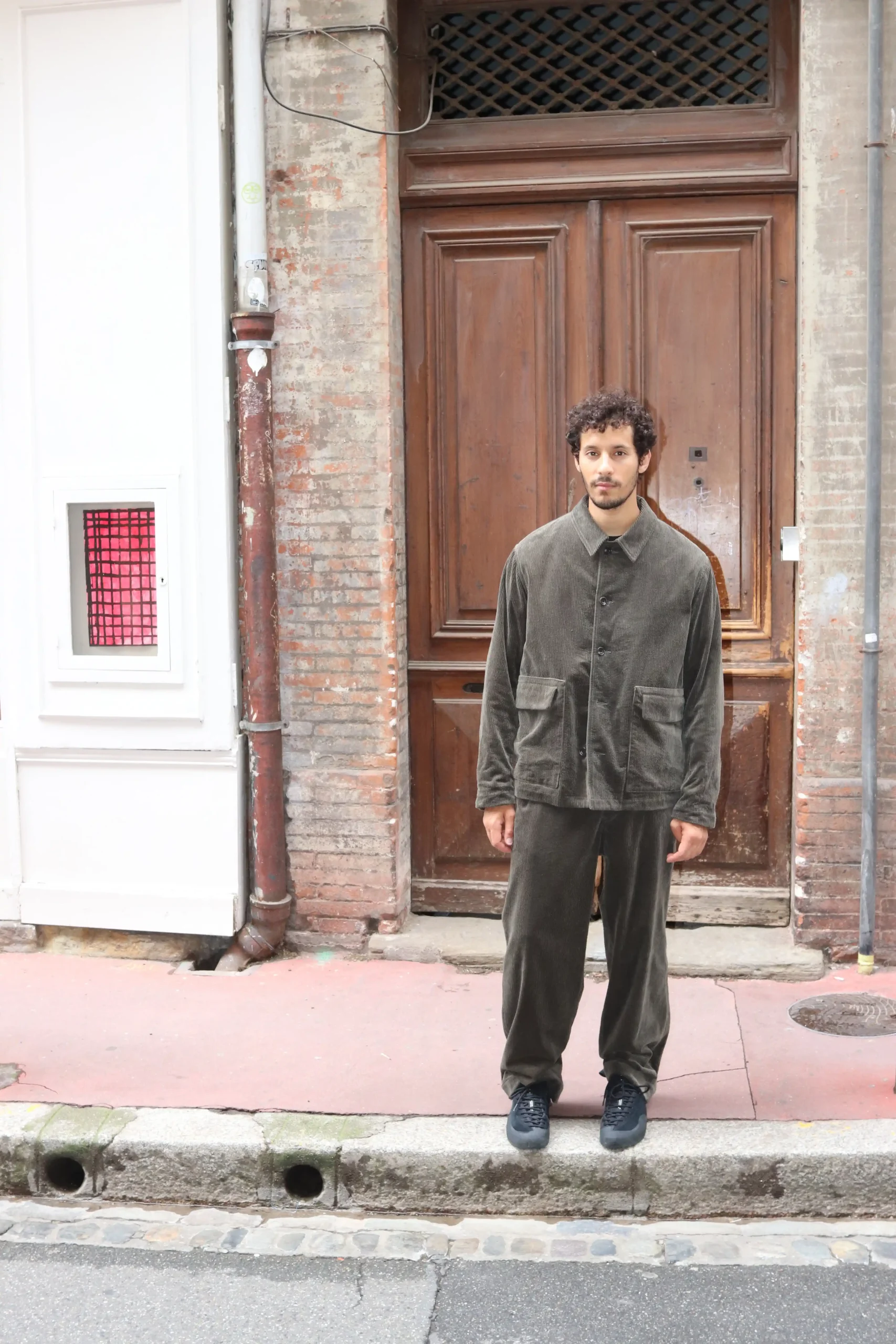 Sage De Cret - Corduroy Short Coverall Jacket 31-50-3333 - Olive