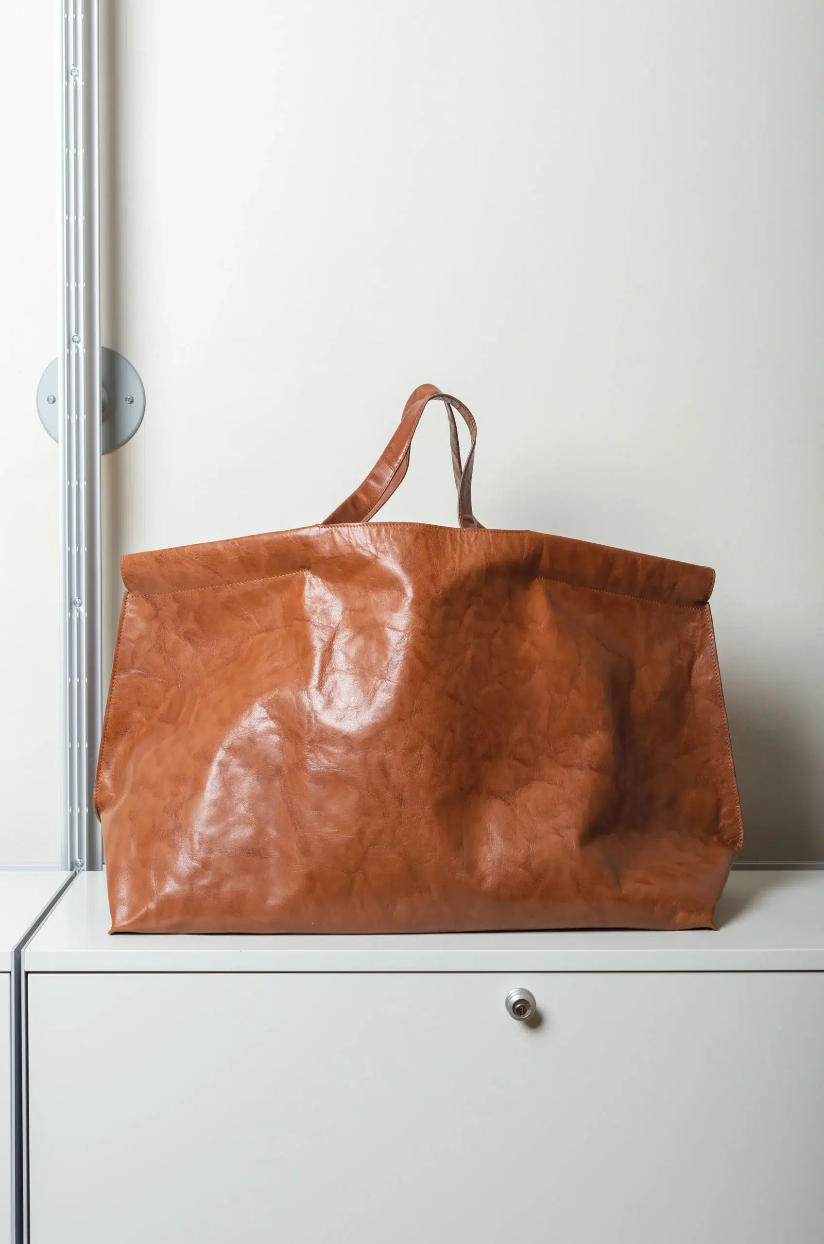 Bea Mombaers bags - SHOPPER XL Tumbled - COGNAC