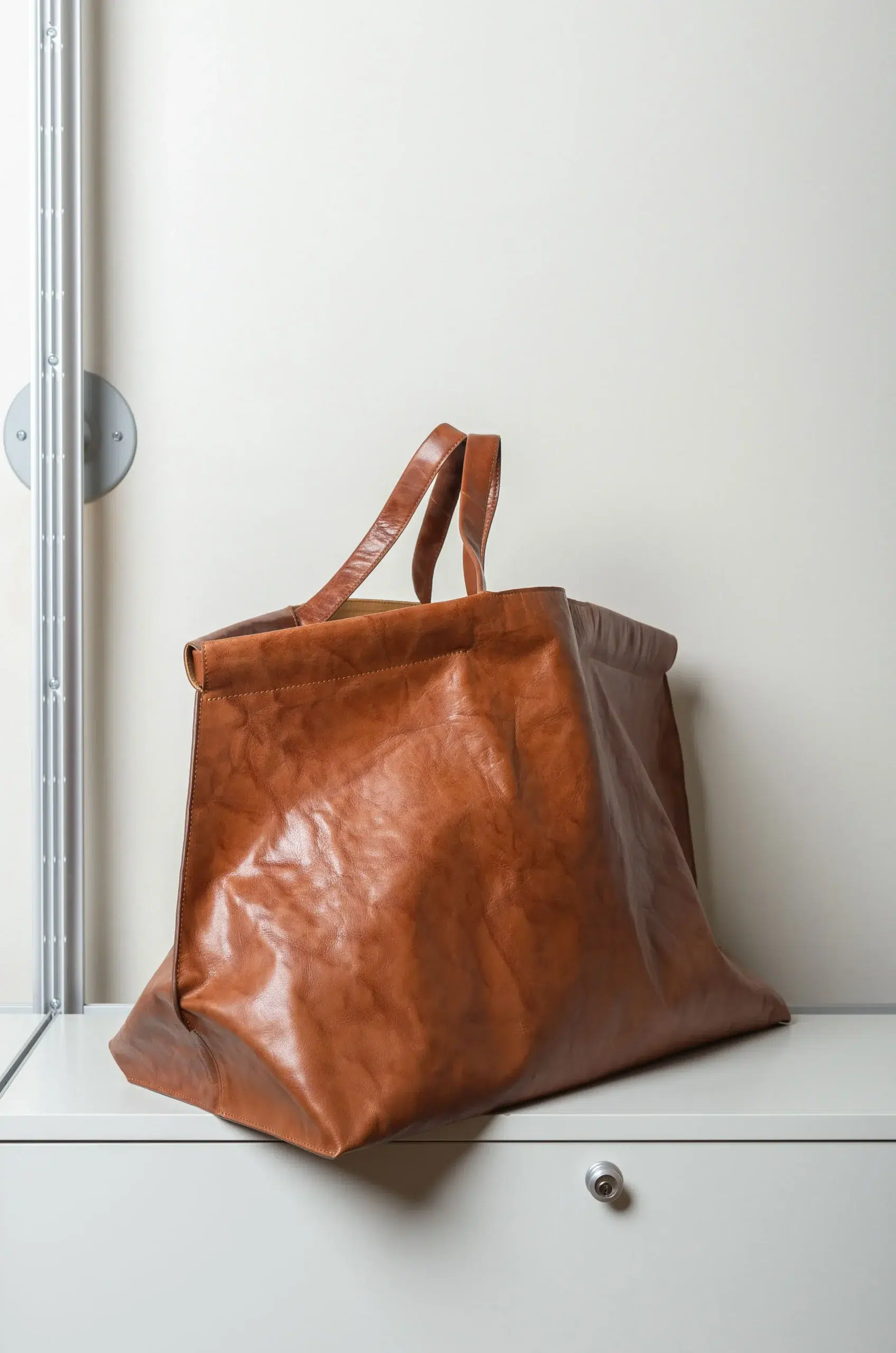 Bea Mombaers bags - SHOPPER XL Tumbled - COGNAC