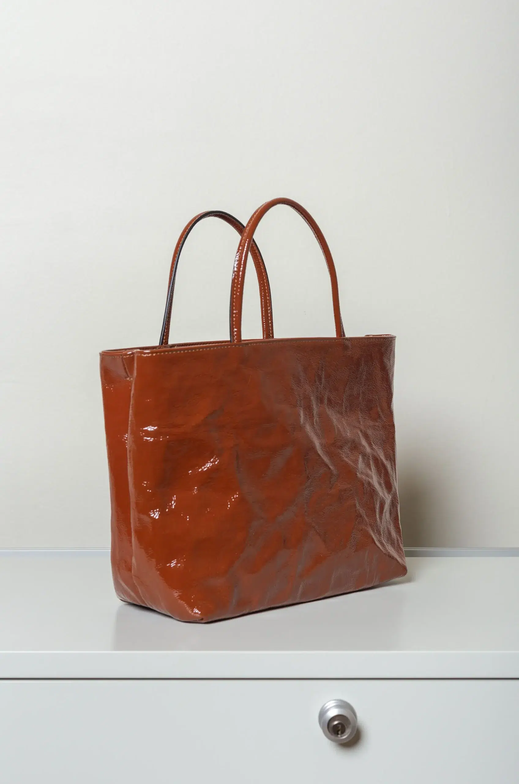Zilla - Naplak Leather Mini City Shopper 369 LAK - Castagna