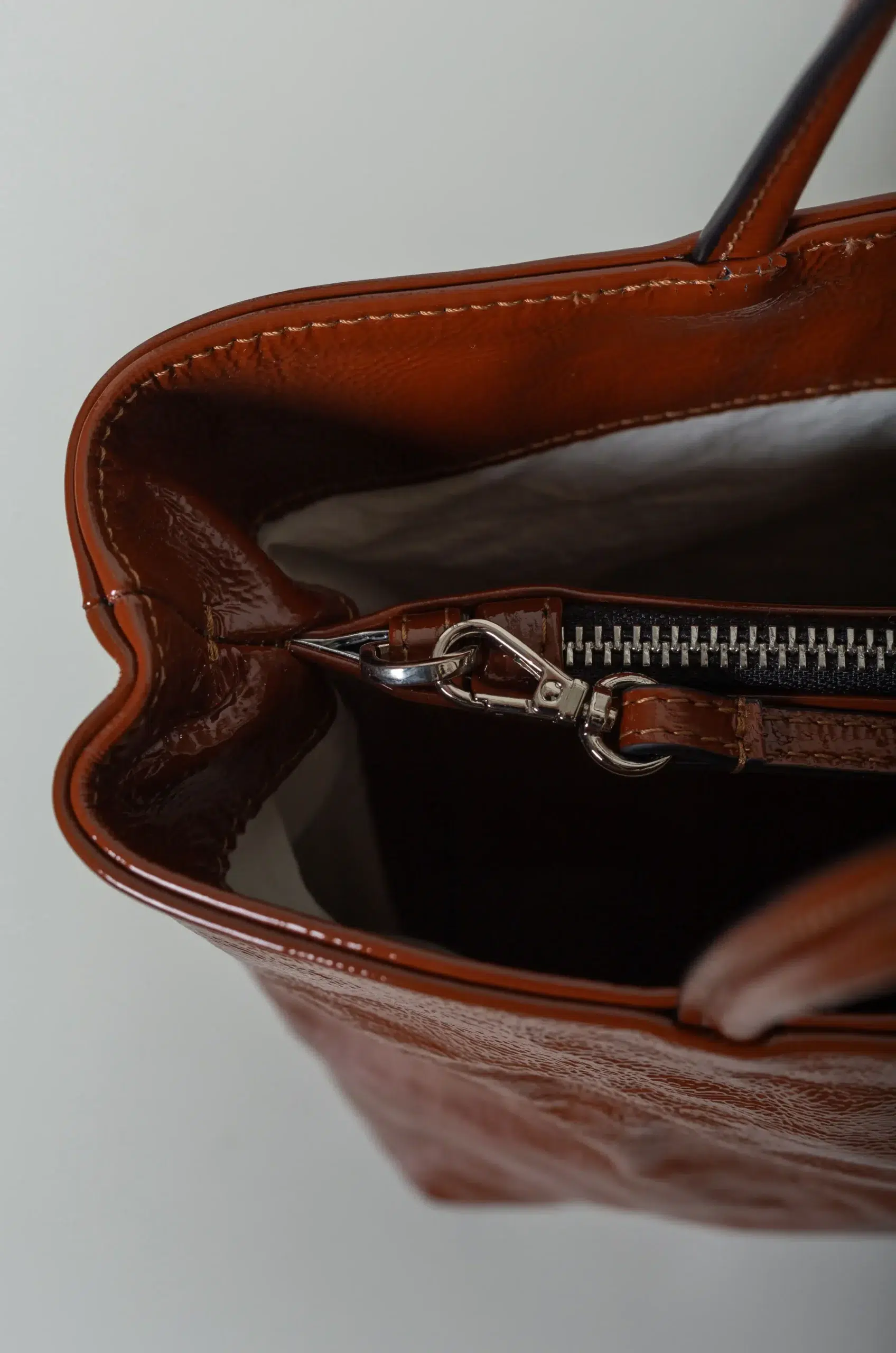 Zilla - Naplak Leather Mini City Shopper 369 LAK - Castagna