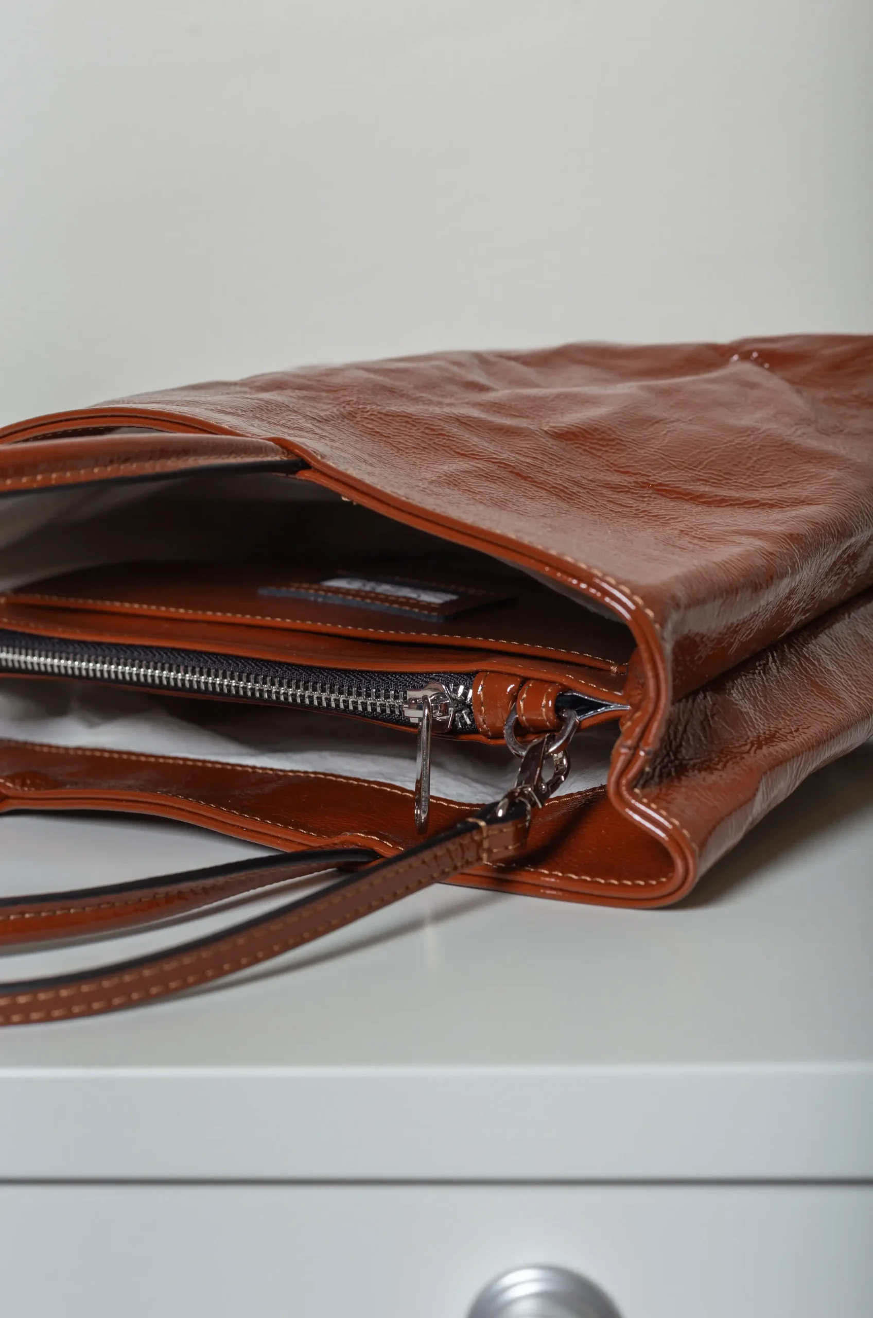 Zilla - Naplak Leather Mini City Shopper 369 LAK - Castagna