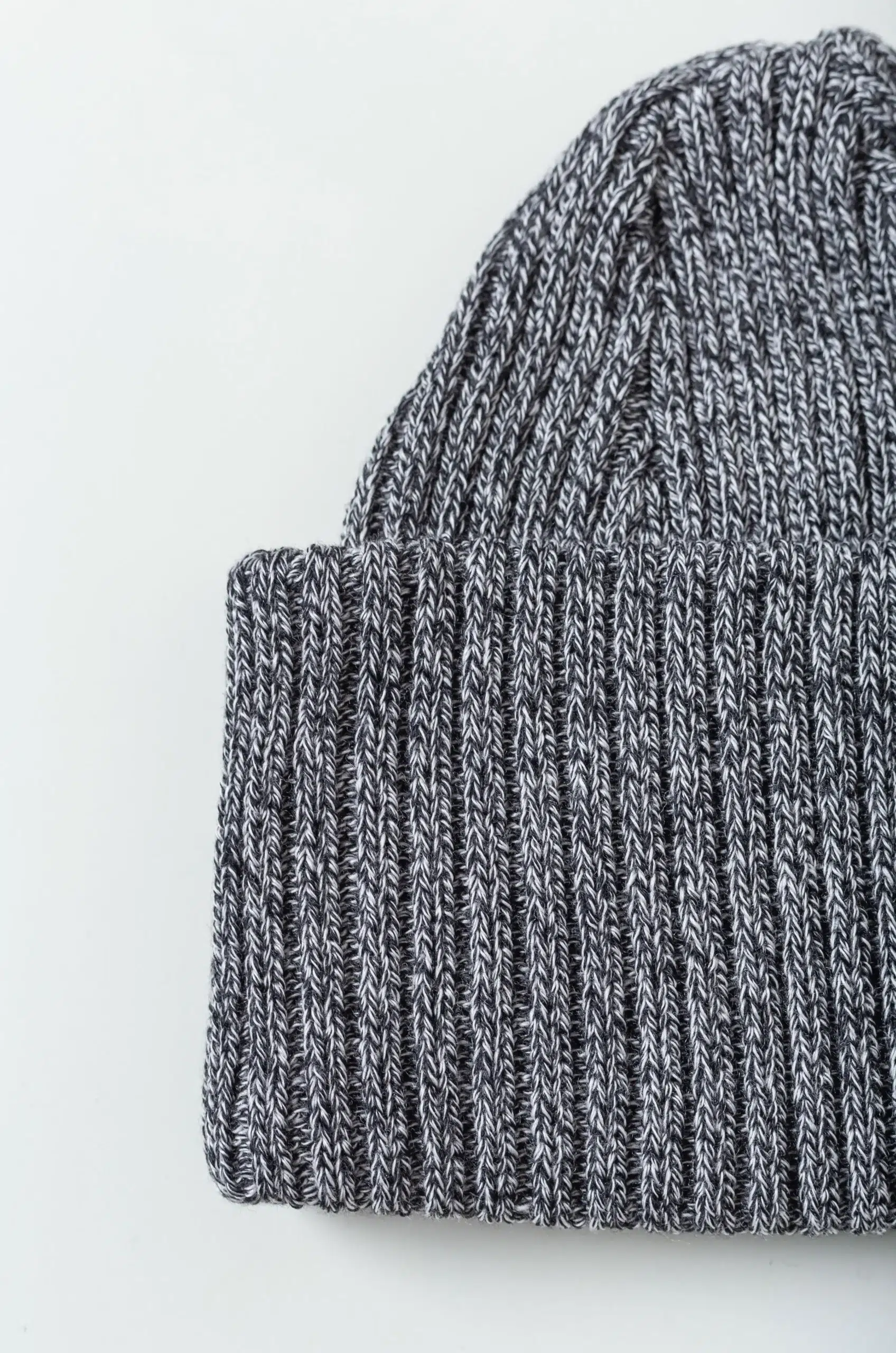 Batoner - SOLID WOOL KNIT CAP - IVORYxBLACK