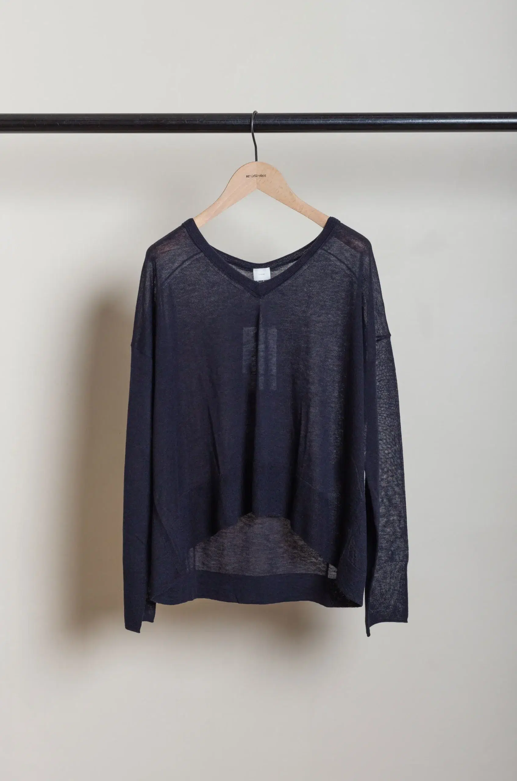 C.T. Plage - Ladies v-neck longsleeve pullover CT24305N-75 - B.NAVY