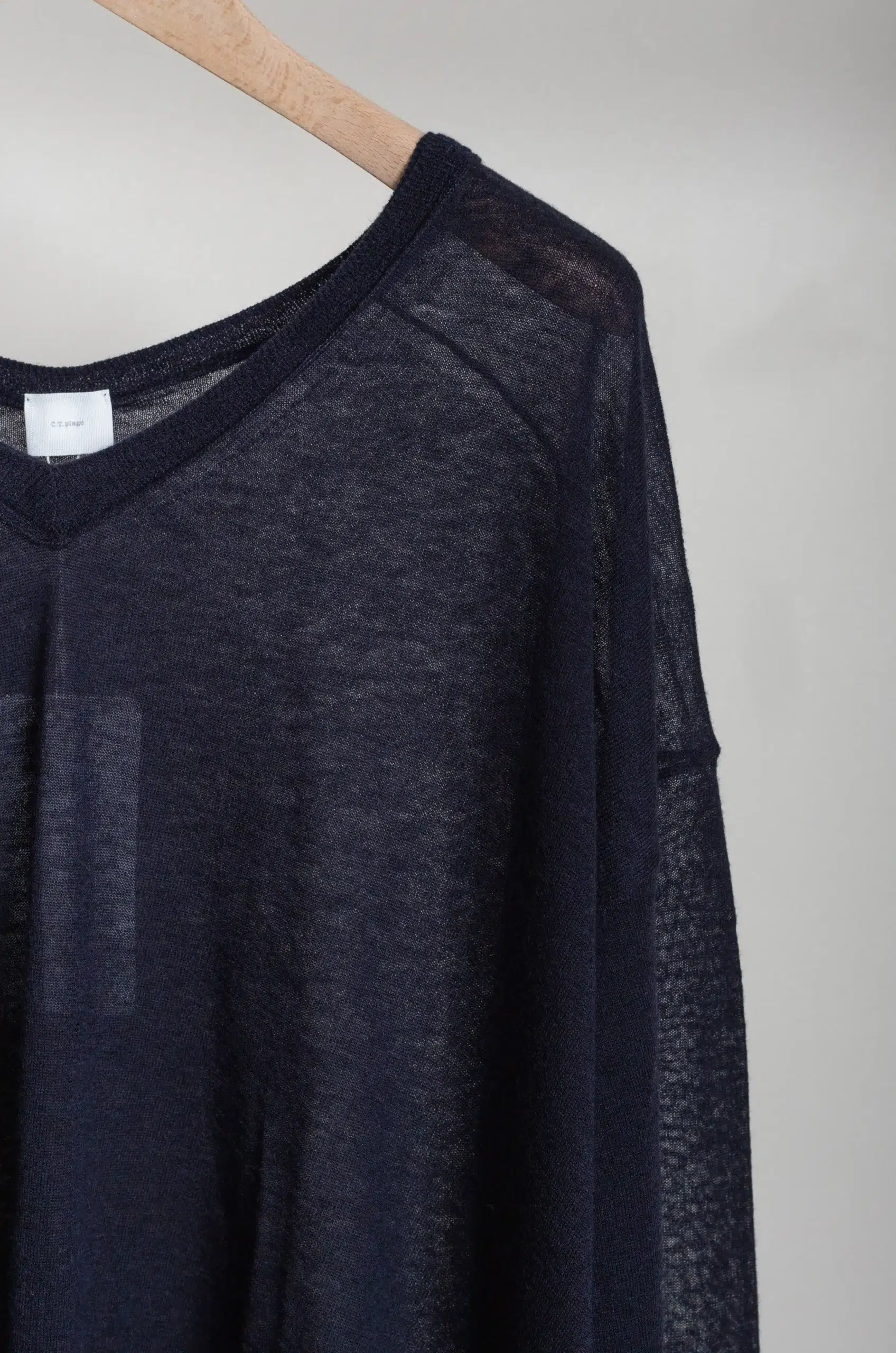 C.T. Plage - Ladies v-neck longsleeve pullover CT24305N-75 - B.NAVY