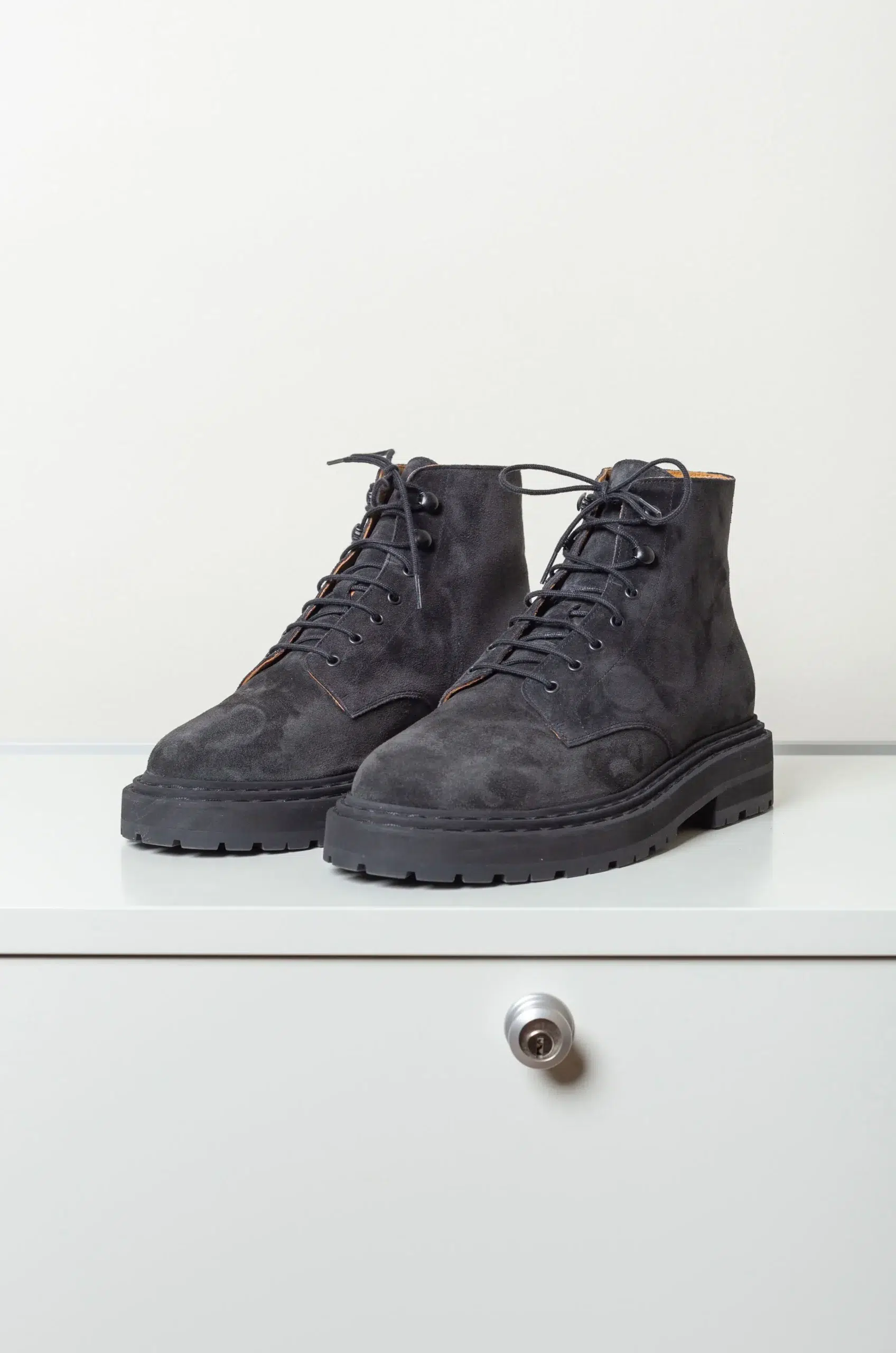 LEGRES - Workboot In Suede - Black