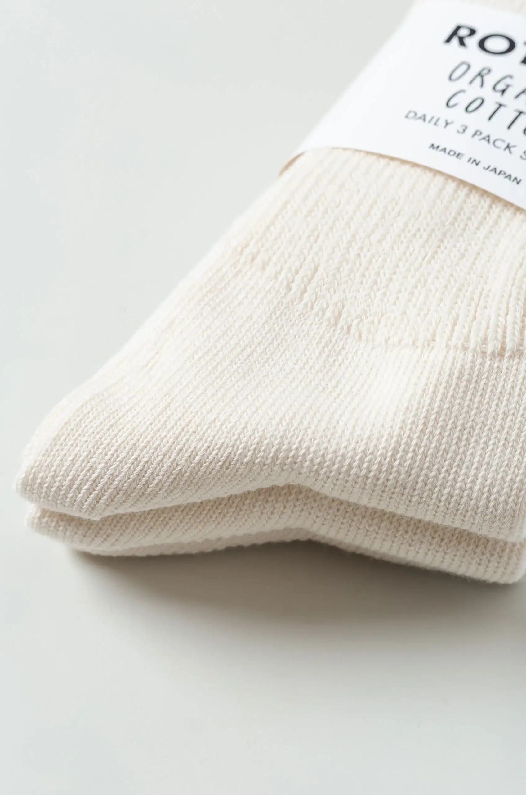 Rototo - Organic Daily 3 Socks R1427 - IVORY