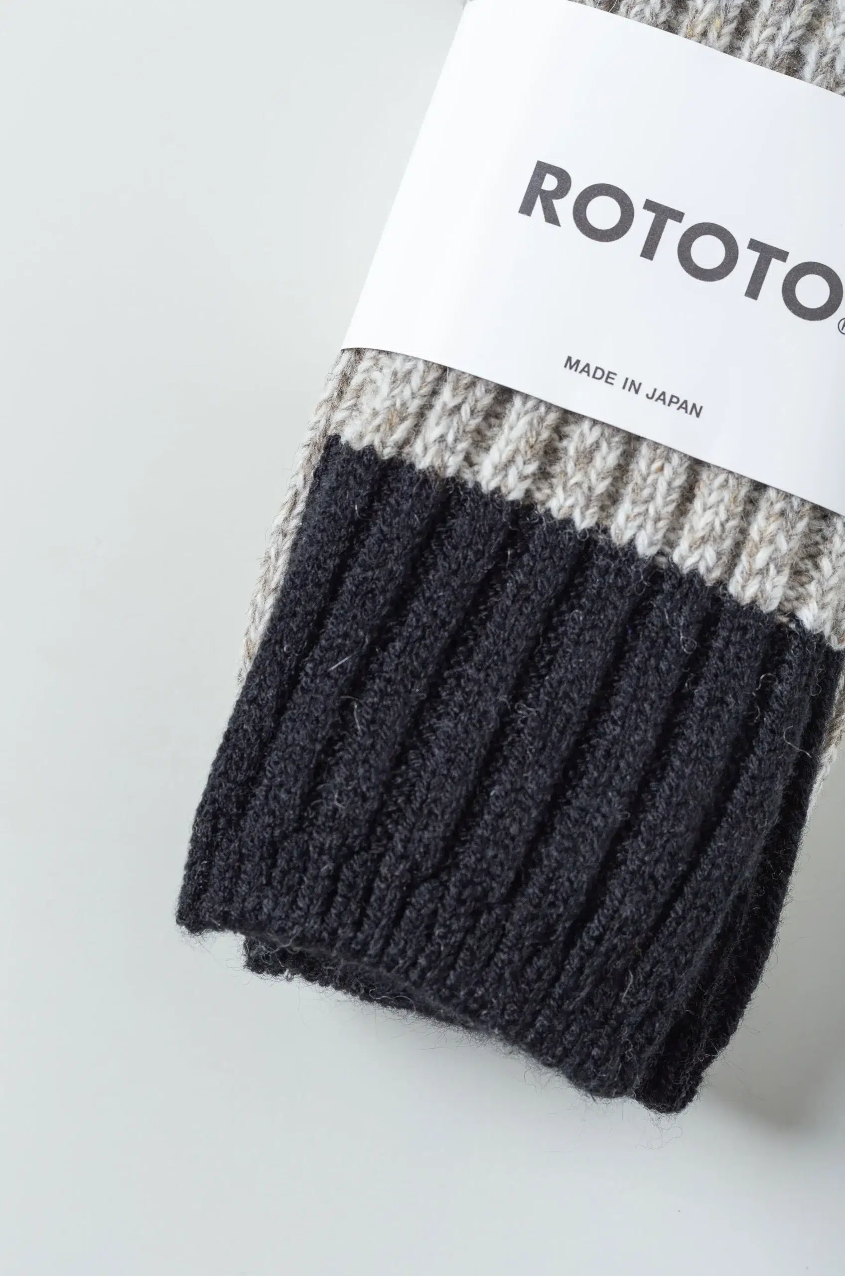 Rototo - MERINO WOOL RAGG SOCKS R1536 - BLACK