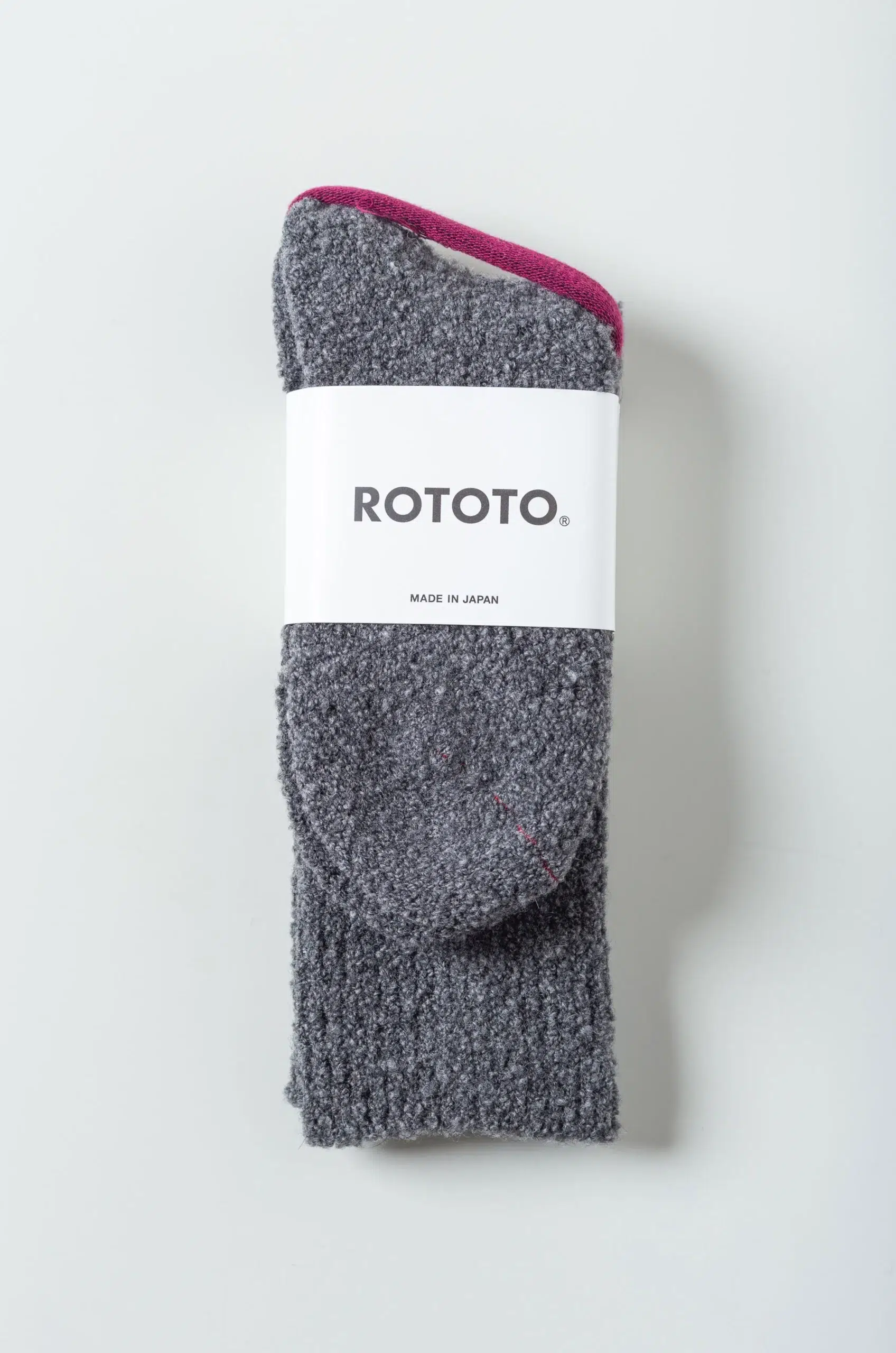 Rototo - MERINO BOUCLE SOCKS R1636 - D.GRAY
