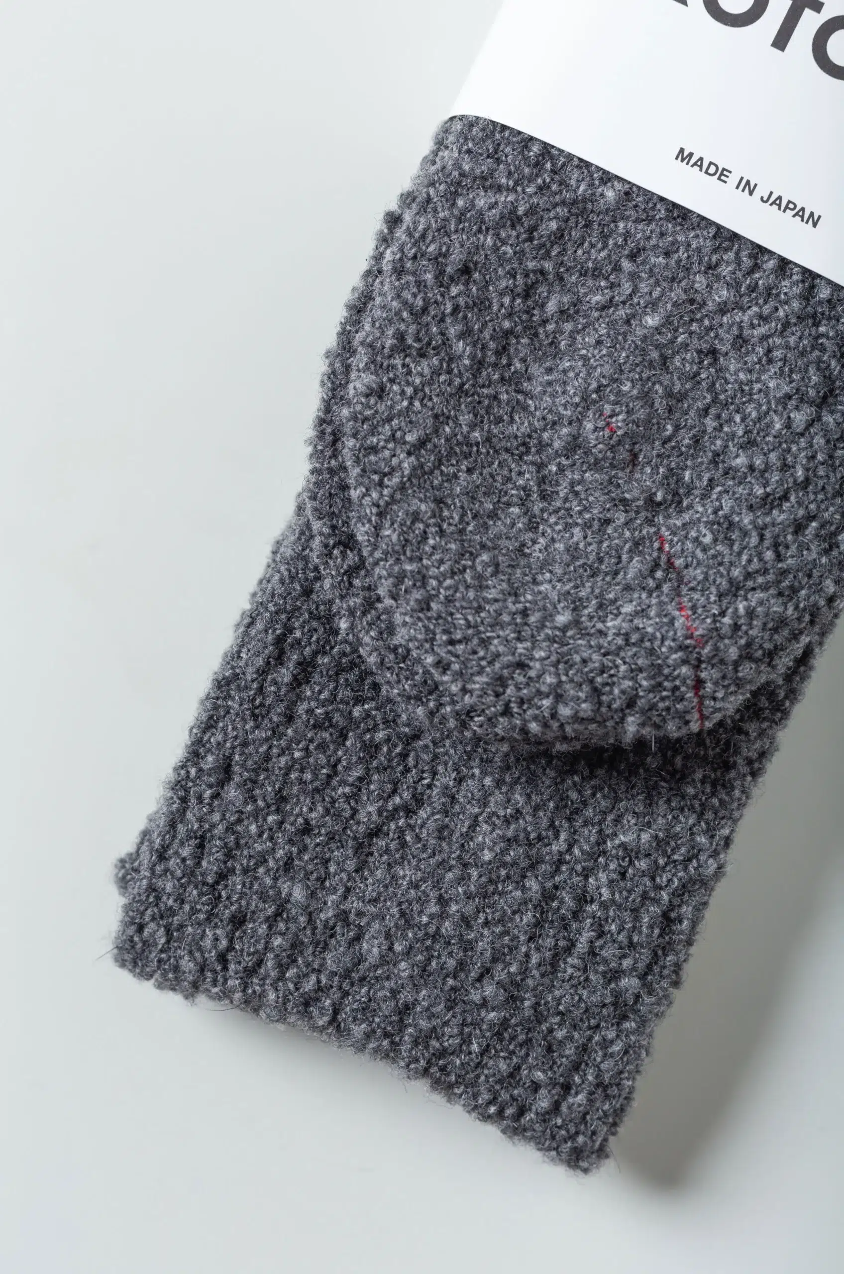 Rototo - MERINO BOUCLE SOCKS R1636 - D.GRAY