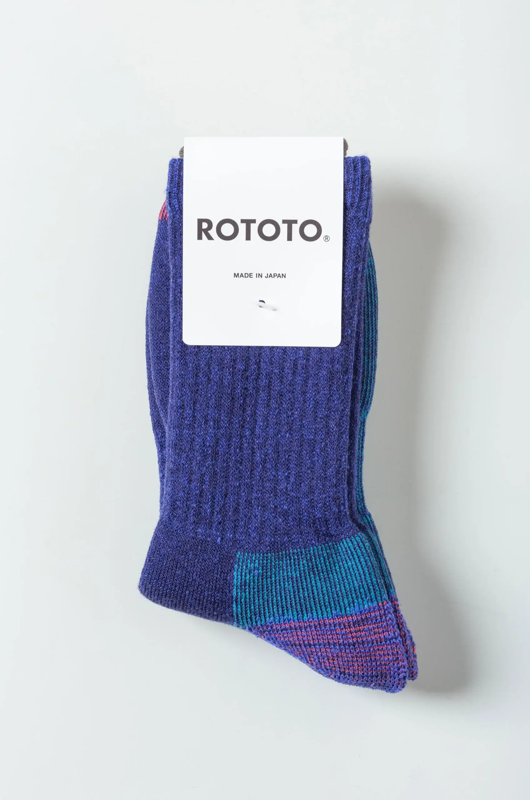 Rototo - DOUBLE FACE MERINO PILE SOCKS R1632 - D.BLUE