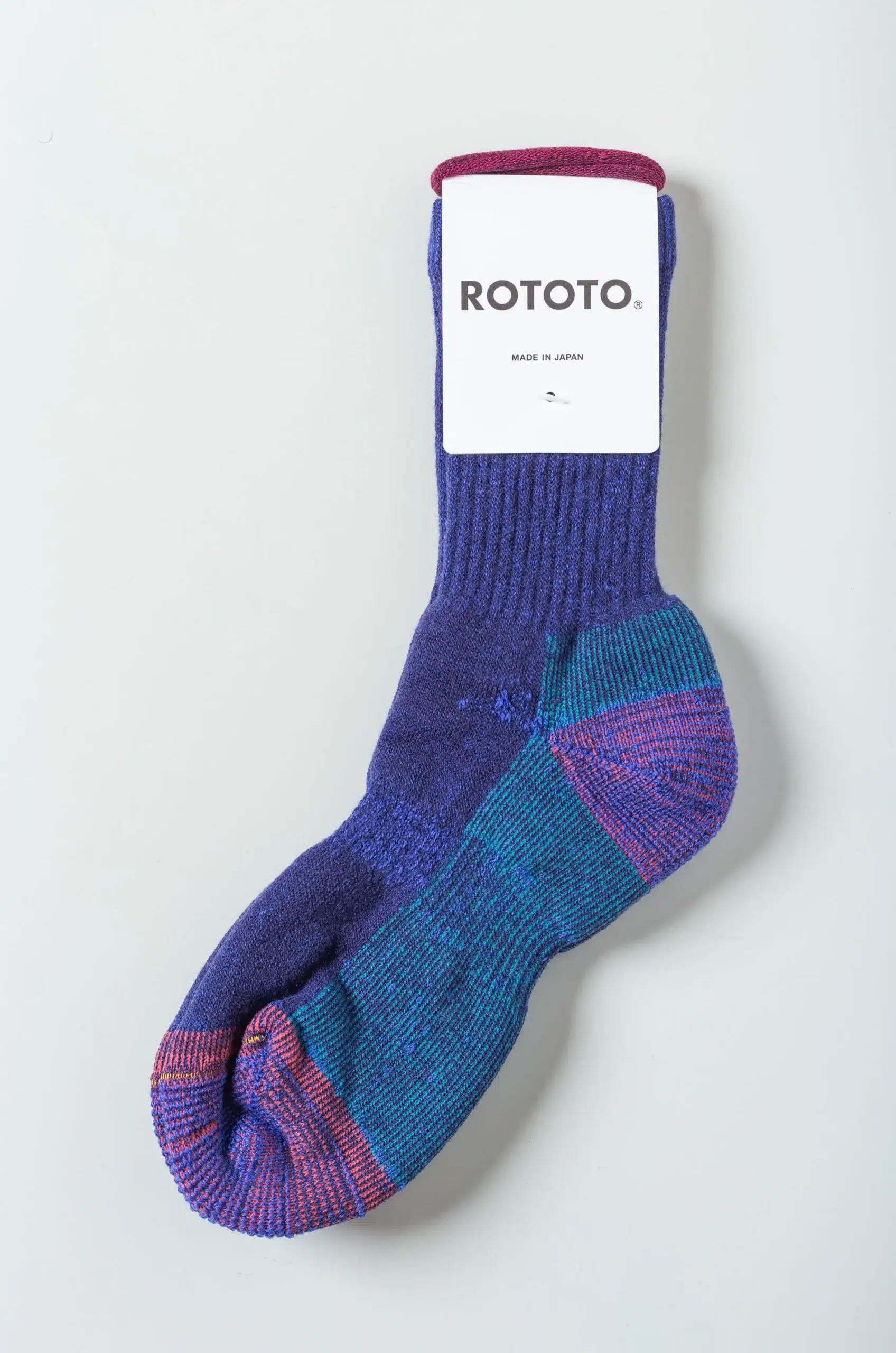 Rototo - DOUBLE FACE MERINO PILE SOCKS R1632 - D.BLUE