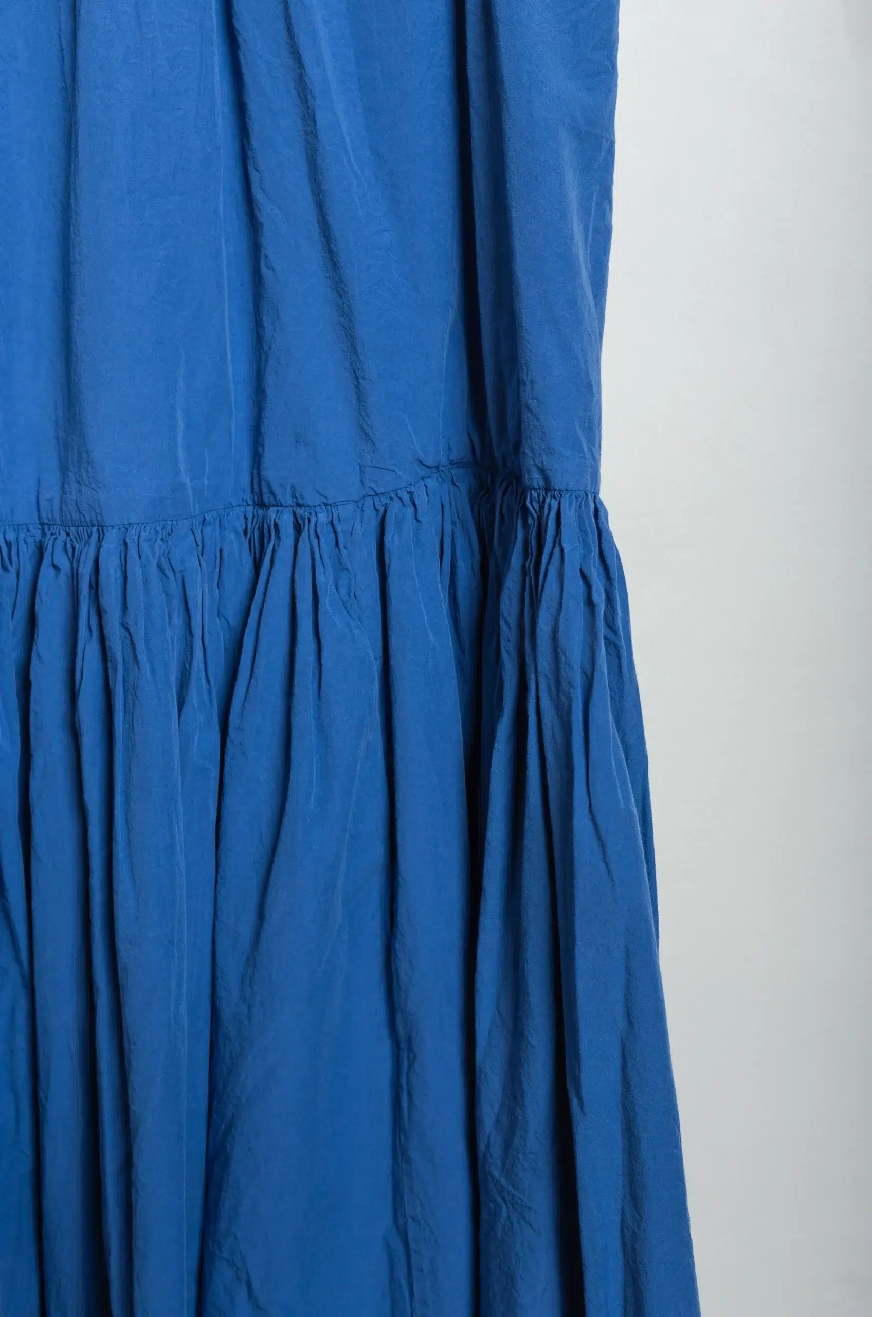 Casey Casey - POMME RUCHEE DRESS CHALK POPLIN 26FR568 - M.BLUE