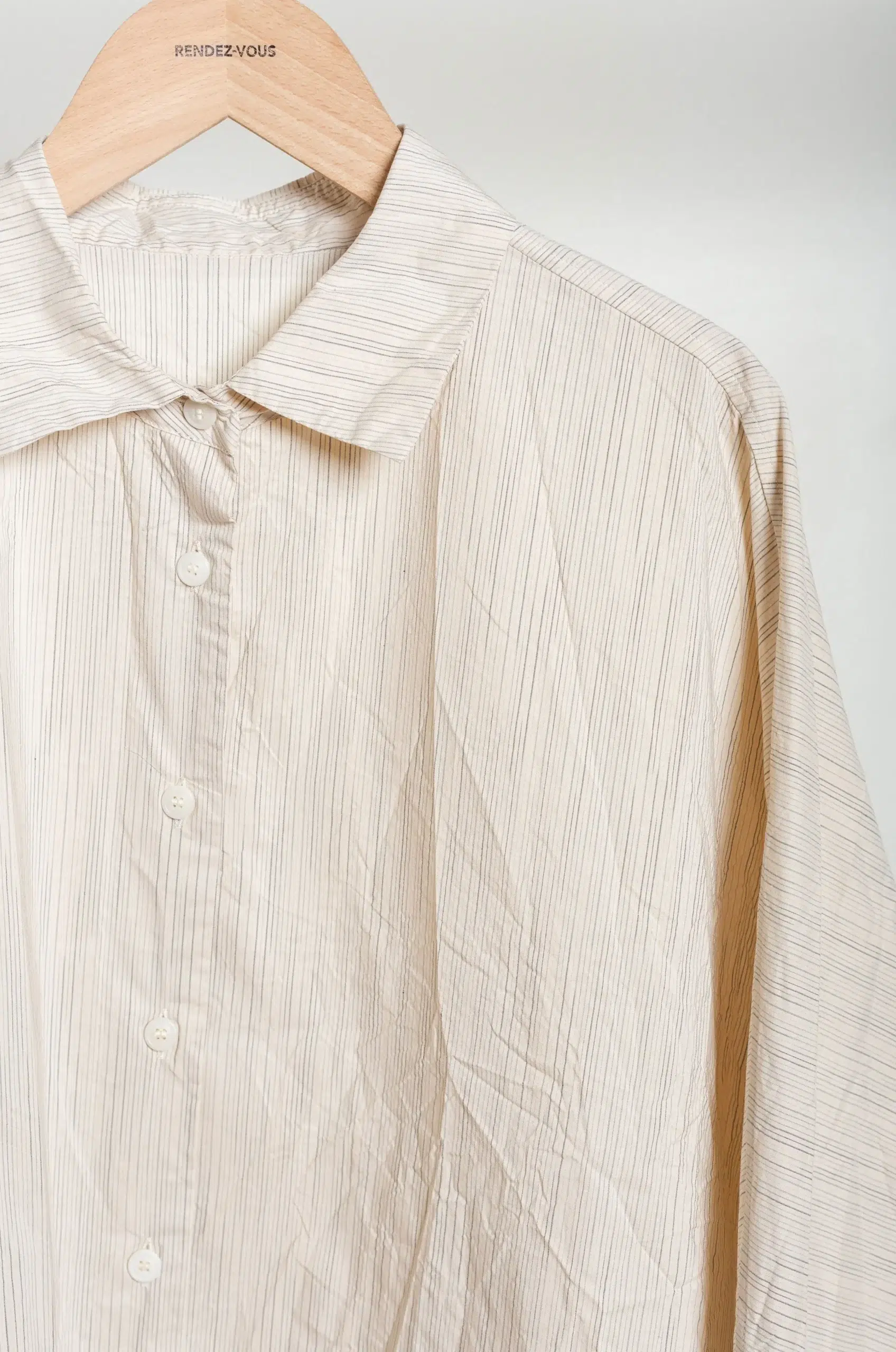Casey Casey - WAGA LS SHIRT WIND STRIPE 26FC423 - NAT STRIPE